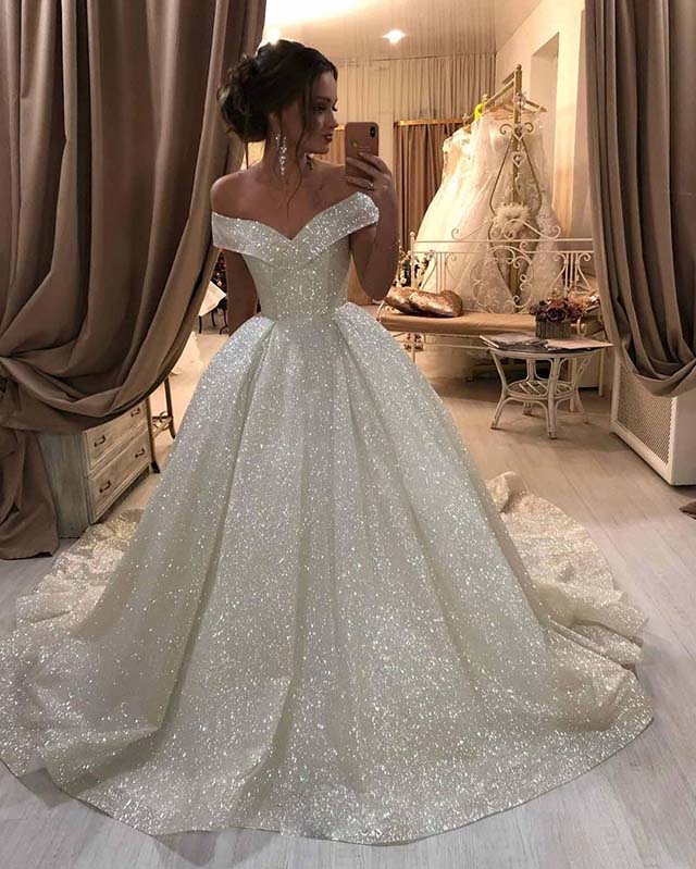 sparkly wedding dresses